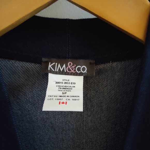 KIM&co Canadian Brand Open Jacket / Blazer Indigo Size S - Picture 3 of 4